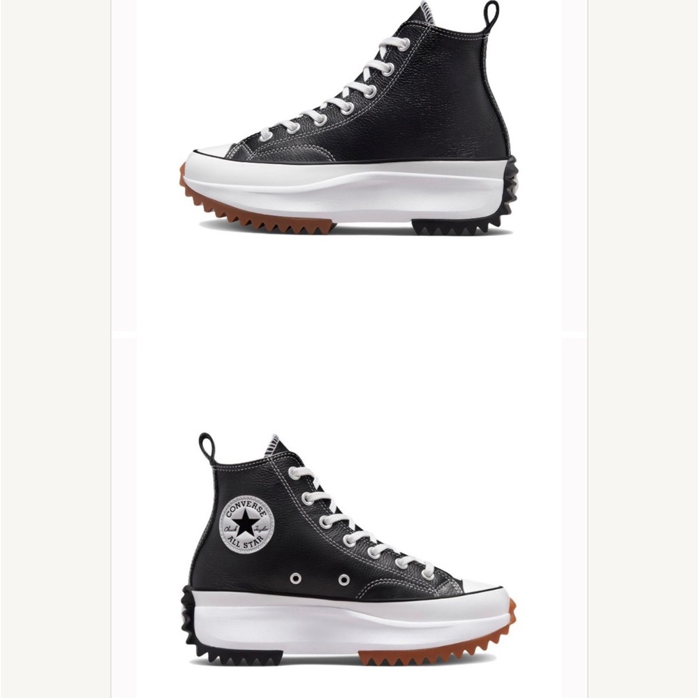 Converse Black White Platform High-Top Athletic Shoes - Picture 6 of 10